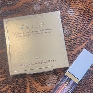 Stila One Step Correct Powder and Lip Gloss Set